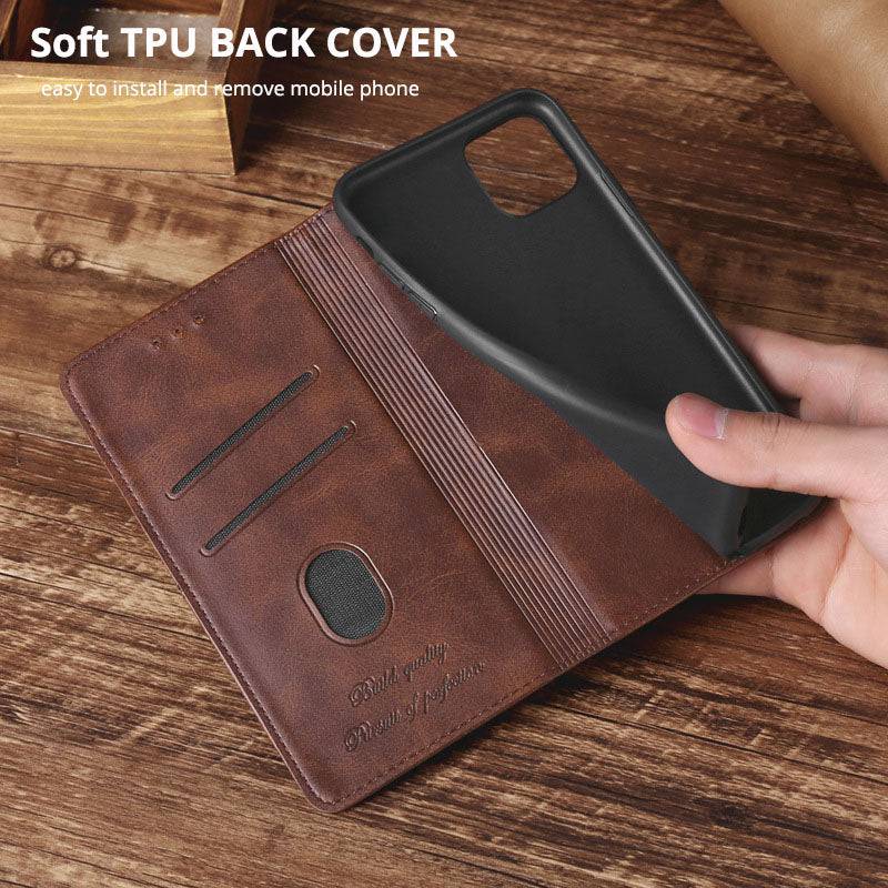 TPU + PU Leather Phone Cover Case for Samsung A11 - Libiyi