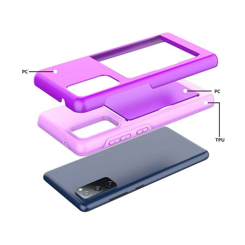 Armor Protective Card Holder Case for Samsung S20 With 2-Pack Screen Protectors - Libiyi