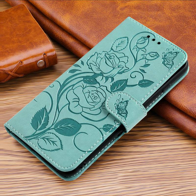 3D Embossed Rose Wallet Case For Google Pixel 6 - Libiyi